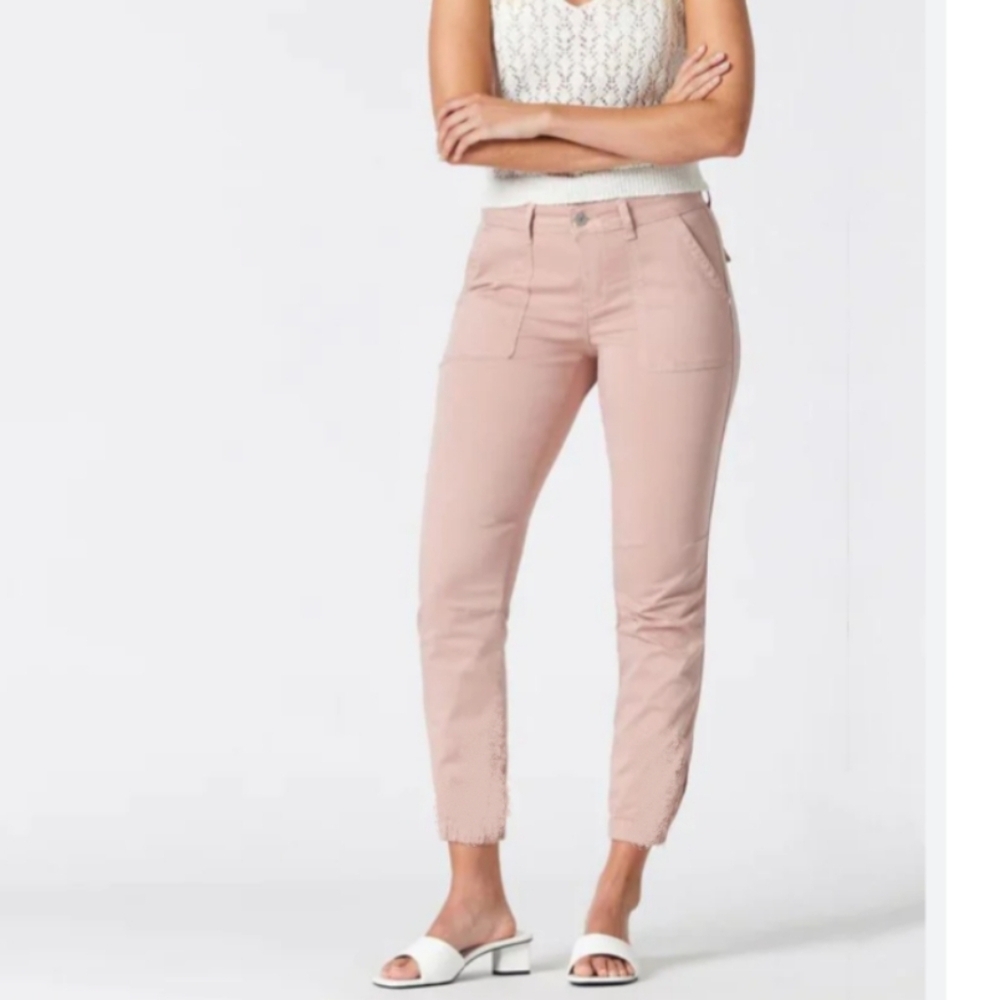 J. Crew Ankle Cargo Pant in Pale Pink Size 30